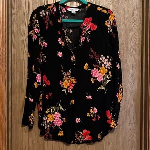 Black Floral Old Navy Tunic - Large